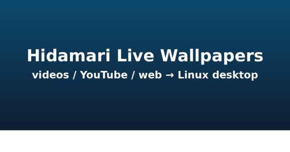 Hidamari: Turn Videos, YouTube, and Web Pages into Linux Desktop Live Wallpapers — a Lightweight Python Tool