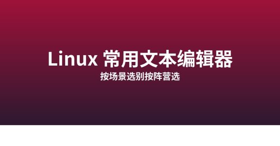 Linux 常用文本编辑器：按场景选别按阵营选