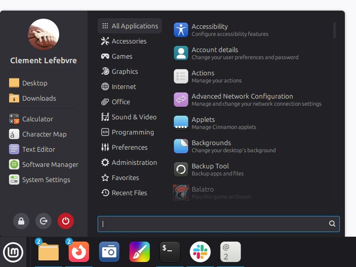 Cinnamon 6.6 application menu Linux Mint 22.3 Cinnamon 新版应用菜单