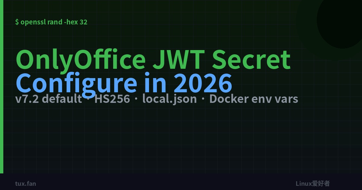 How to generate and configure the JWT secret for ONLYOFFICE DocumentServer