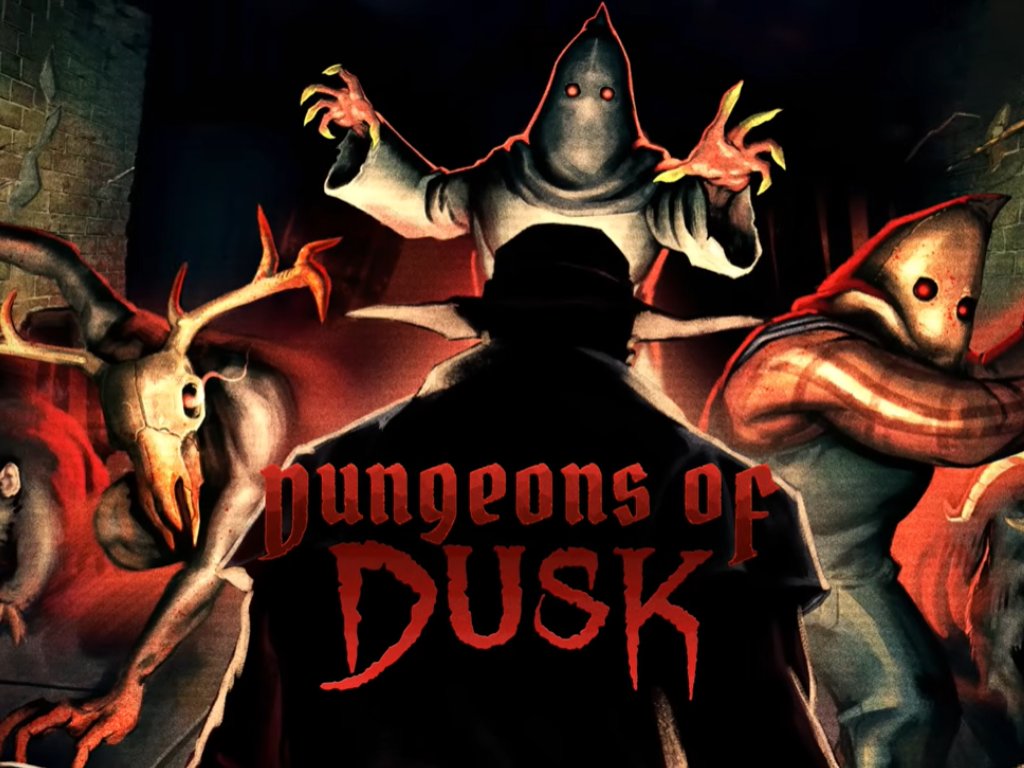 Dungeons of DUSK cover art Cover art for Dungeons of DUSK, the 2026 turn-based dungeon-crawler spin-off by New Blood Interactive