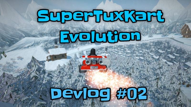 Freytra Peaks track preview (SuperTuxKart Evolution) Freytra Peaks, a new icy track announced for SuperTuxKart Evolution, rendered as a snowy mountain course with bridges.