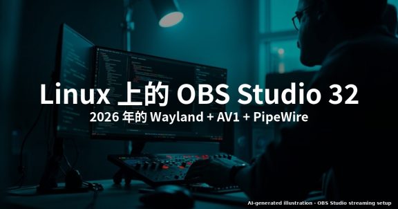 怎么在 Linux 上用 OBS Studio 32（2026 实操）