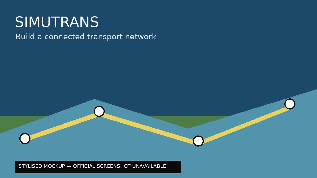 Simutrans 交通网络风格化示意图