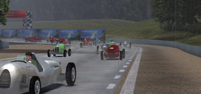 Split-screen multiplayer Speed Dreams 起始格上的分屏多人对战