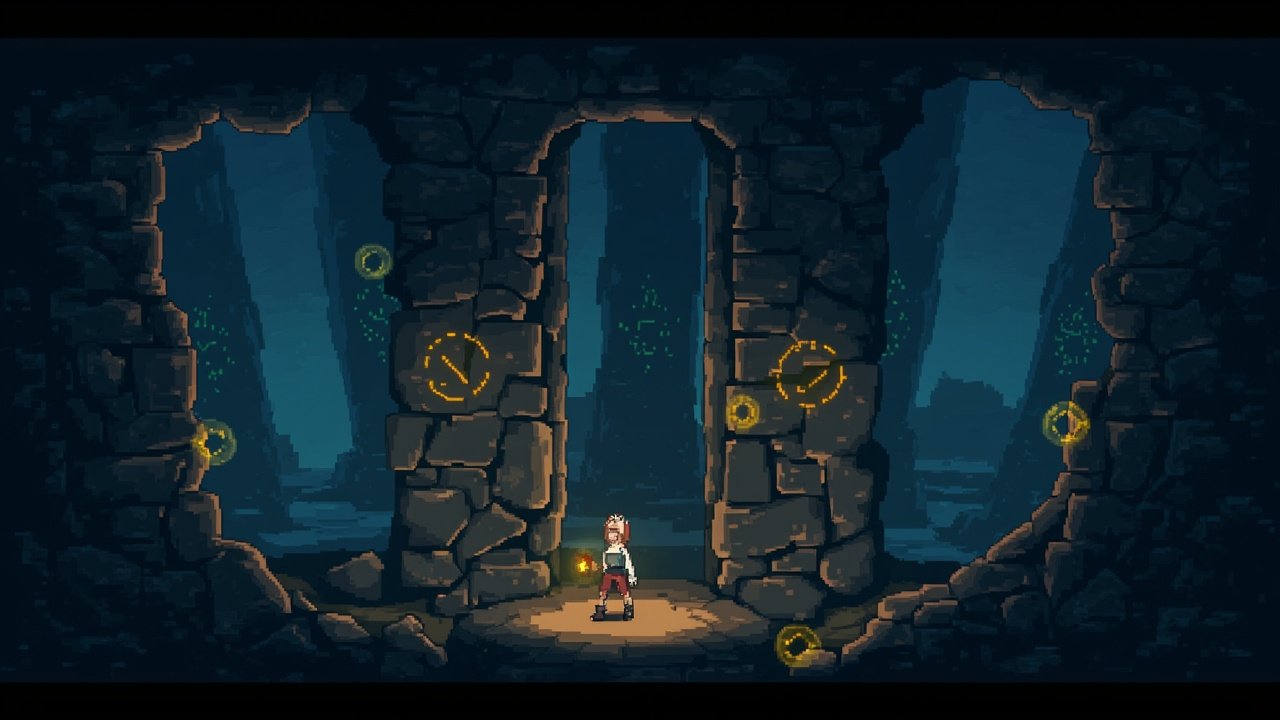 AI-generated illustration of a lantern-bearing adventurer in a moody underground catacomb — not an official Divinum screenshot