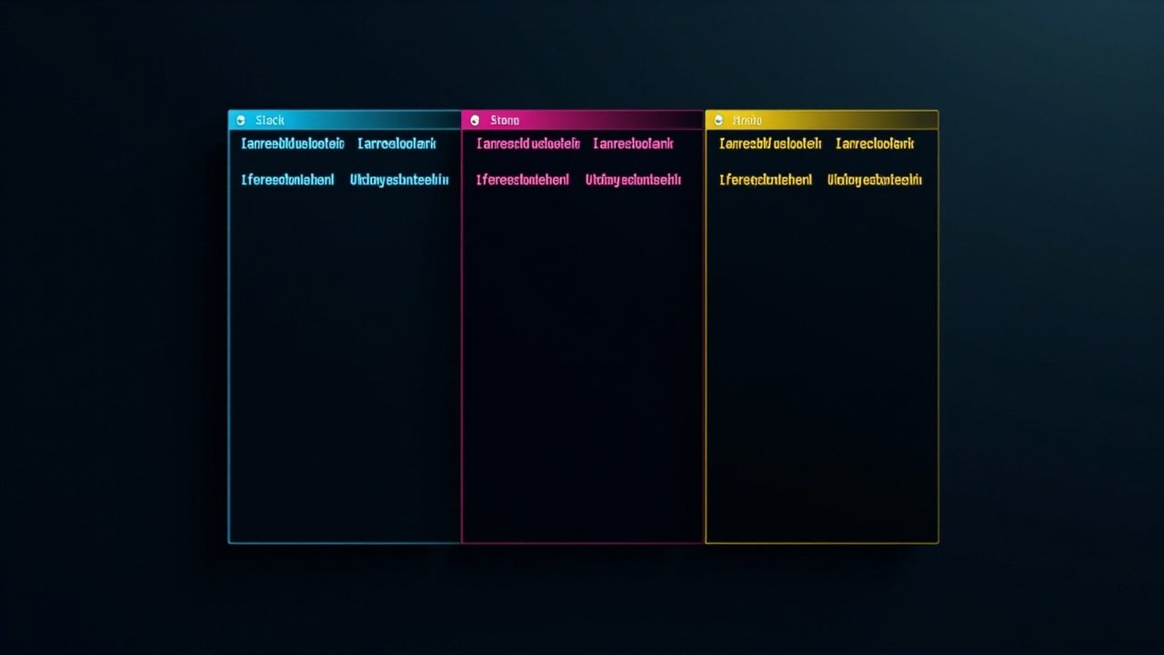 Native splits and tabs (no extensions) AI-generated illustration of a terminal window split into three colored panes — abstract representation of Ghostty's split and tab features