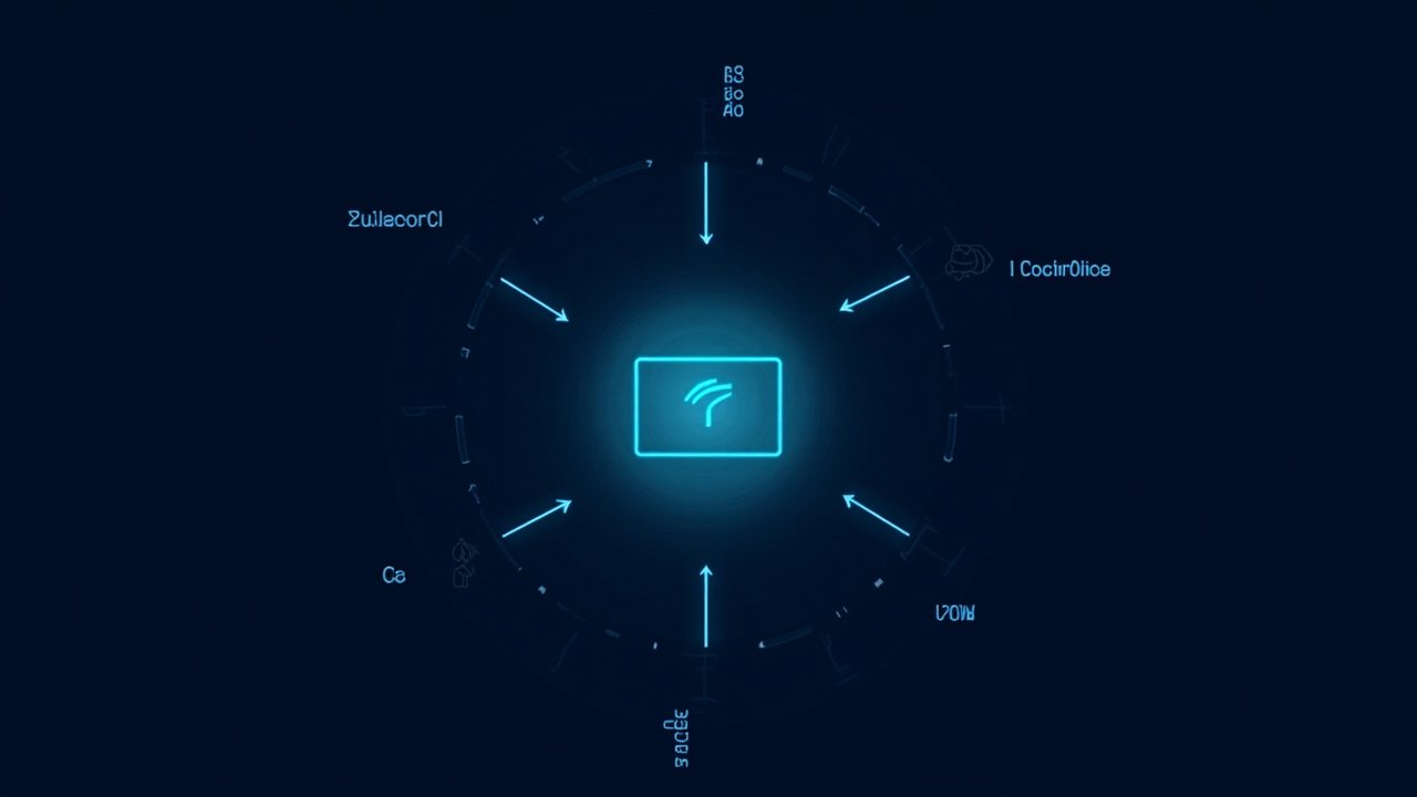 Data sources it pulls from AI-generated architecture diagram showing a central terminal window connected to RSS, CoinGecko, Open-Meteo, and an LLM provider.