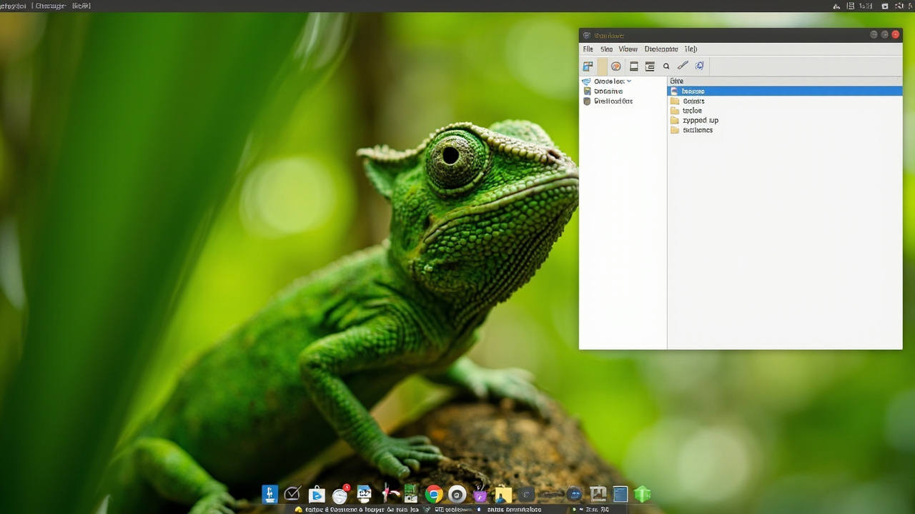 KDE Plasma 6.7 desktop — AI illustration AI-generated illustration of an openSUSE Tumbleweed desktop running KDE Plasma 6.7 with Dolphin file manager and a Konsole terminal running 'zypper dup'.