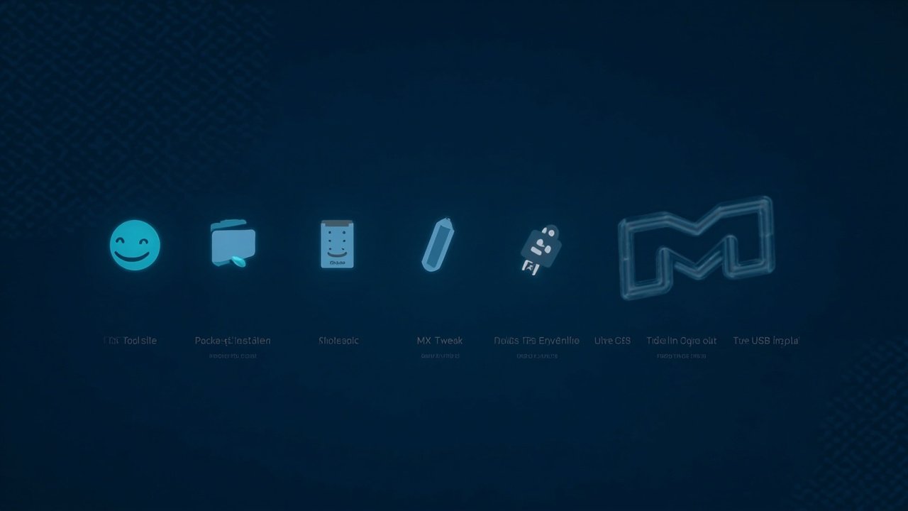 MX Tools — the in-house utility suite AI 生成的 MX 工具套件图标信息图 — 非官方插图
