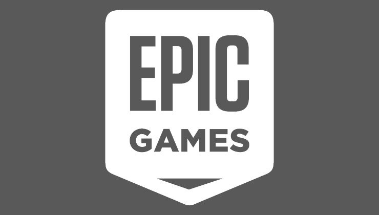Epic Games Logo Epic Games 盾牌 Logo:白色盾形徽章内为 EPIC / GAMES 字样,深灰色背景。
