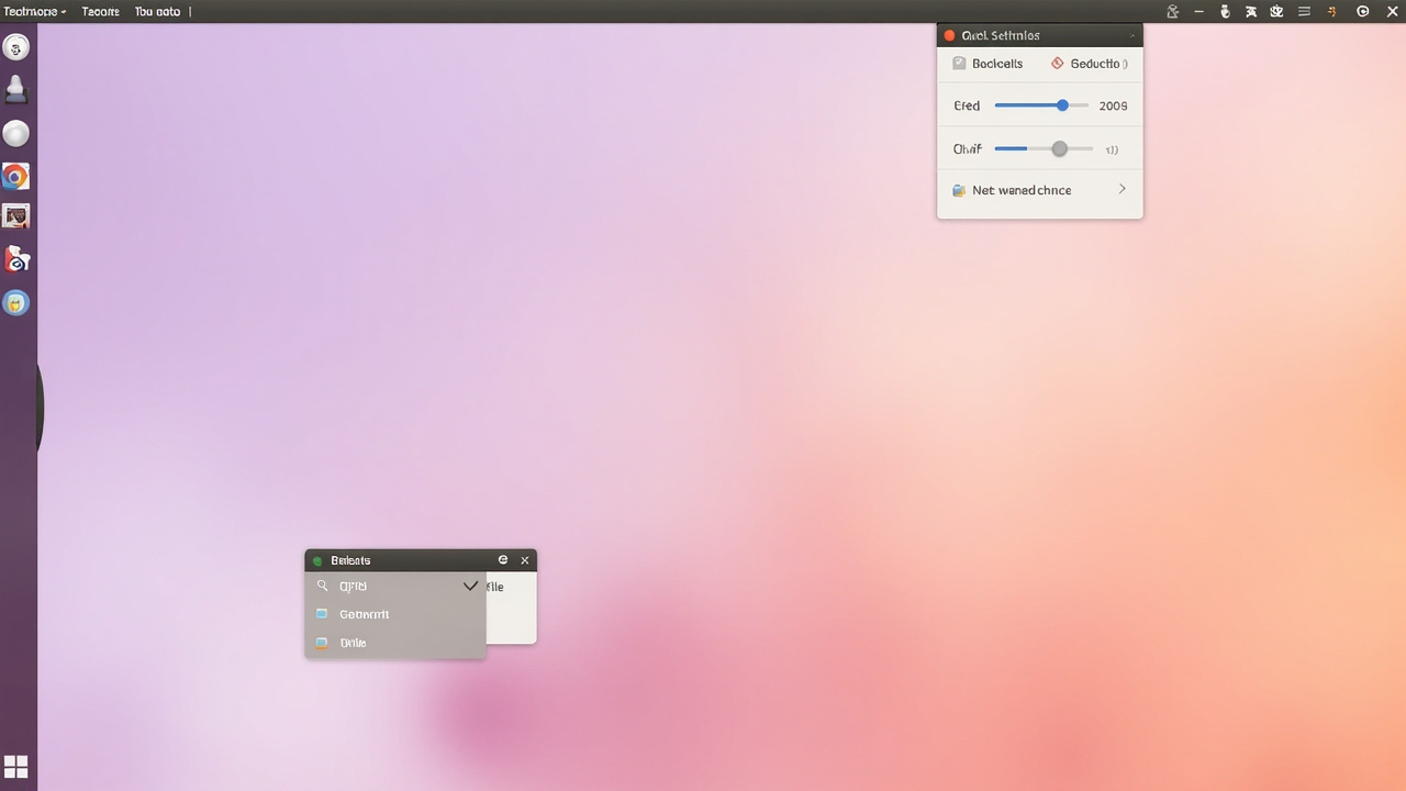 AI-generated illustration of the GNOME 51 desktop with the Quick Settings panel and rounded windows.