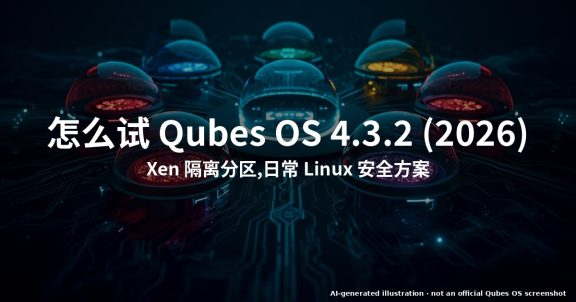 怎么试 Qubes OS 4.3.2 (2026):隔离分区的 Linux